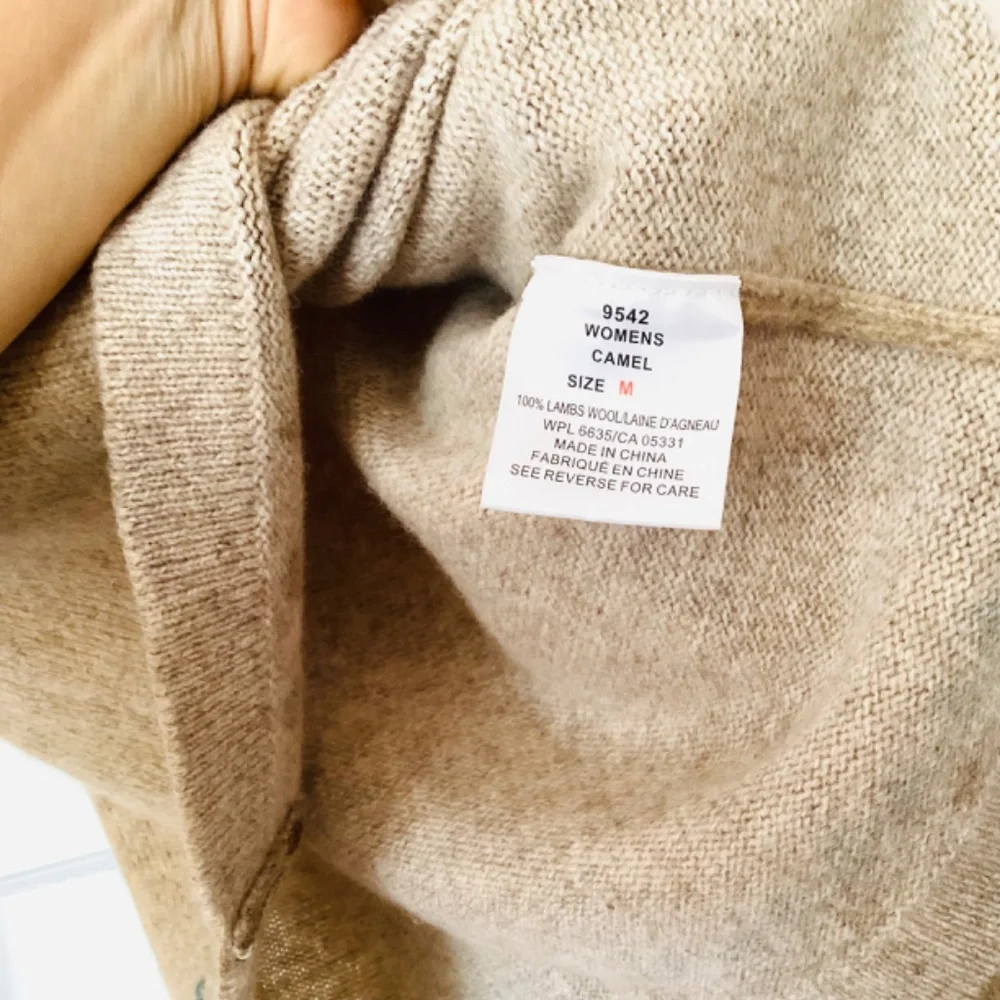 𝅺Woolrich Women’s Lamb’s Wool 1/4 zip Sweater M Raglan Skiing Fair Isle Camel - Picture 7 of 12